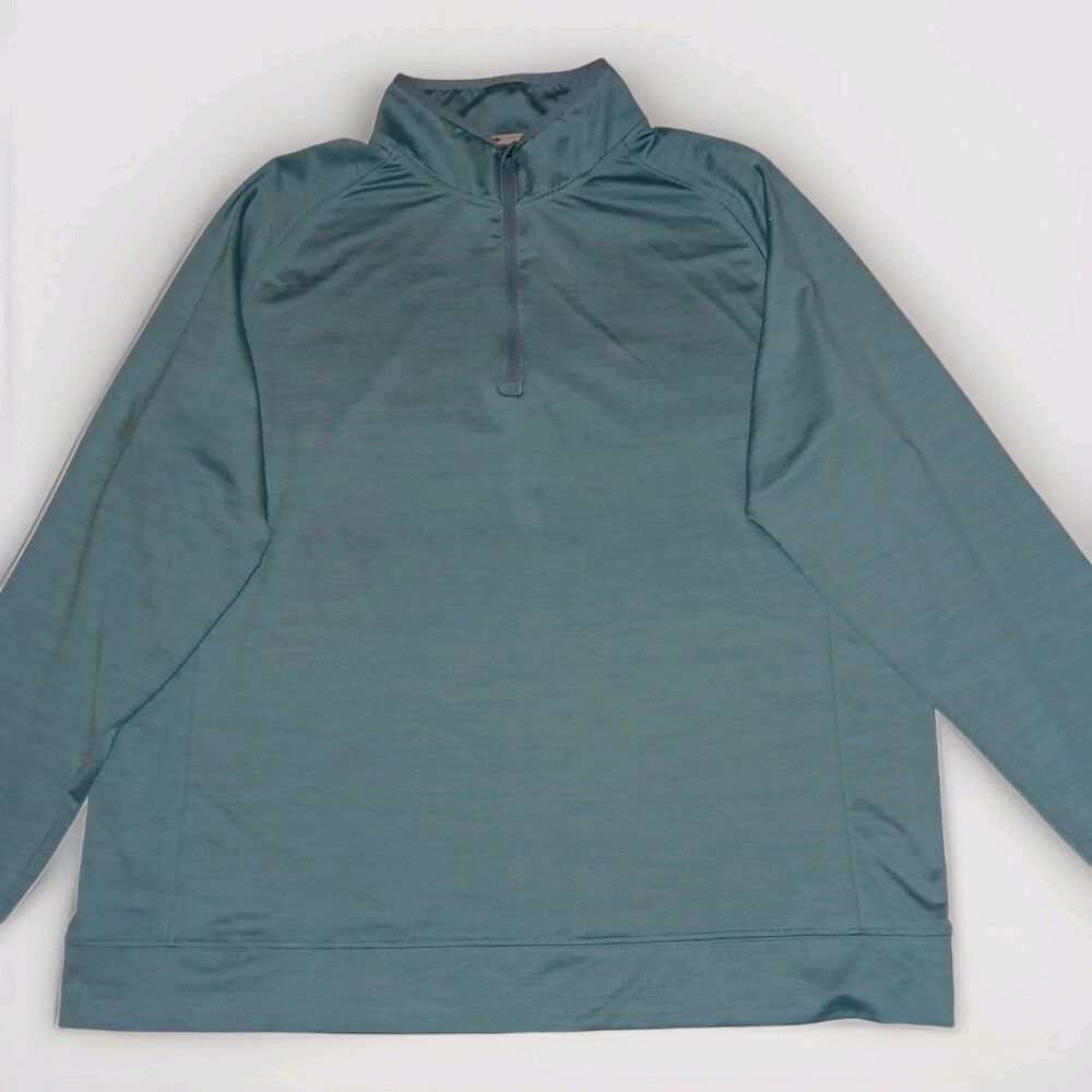 Walter Hagen 11 Mens XL Quarter Quarter Zip Muted Teal Blue Athletic Lightweight